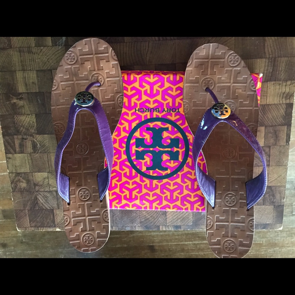 Tory Burch Thora purple wedge sandal